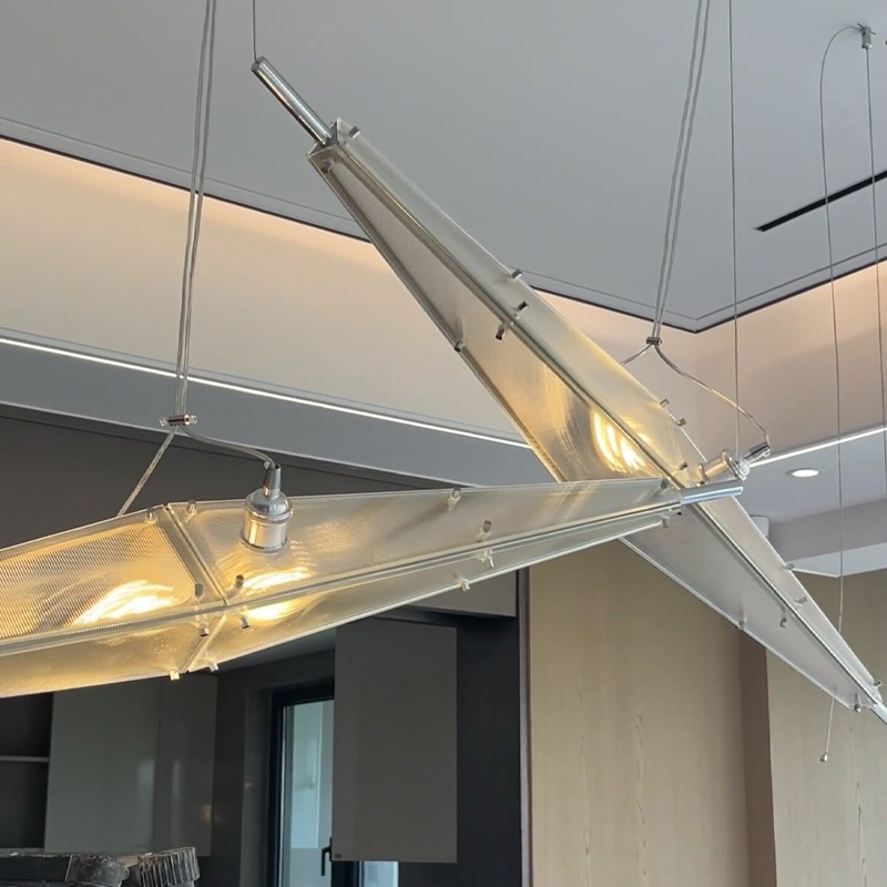 LED Glass Chandelier Minimalis - đánh giá và giá Interior Design Hall
