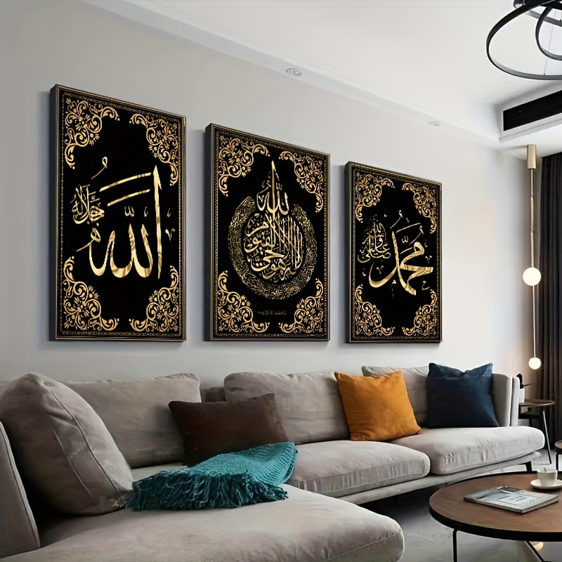 3pcs Islamic Calligraphy Canva - đánh giá và giá Abstract Canvas Set