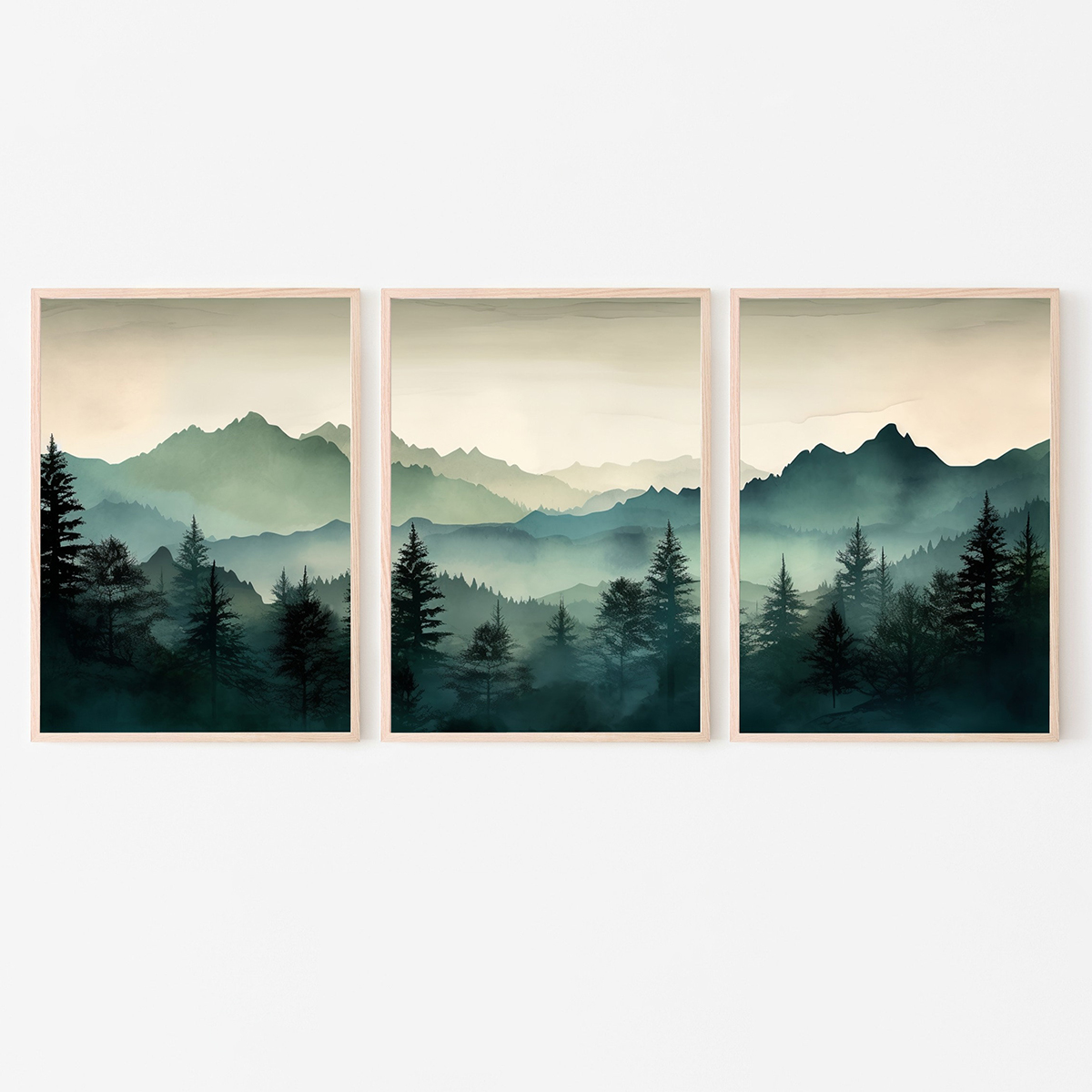 3pcs/set Abstract Sage Green M - đánh giá và giá Abstract Canvas Set