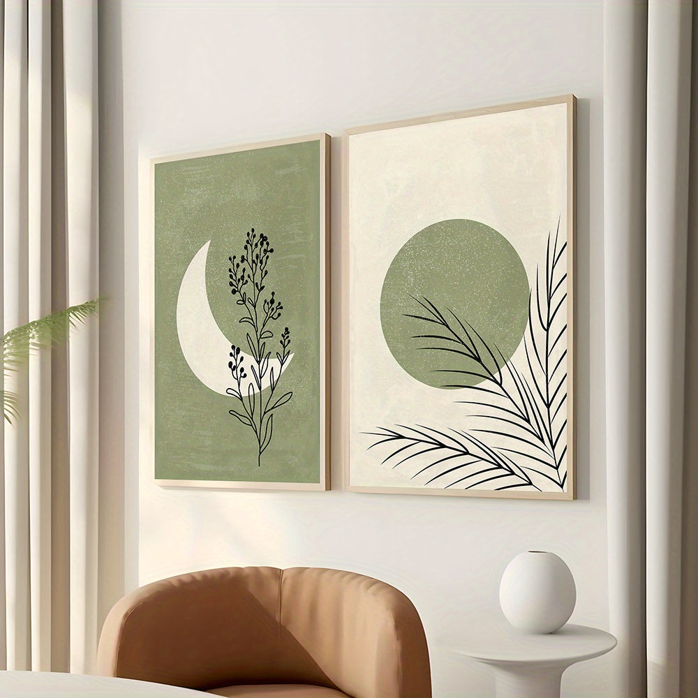 2pcs/set Bohemian Plant Moon S - đánh giá và giá Abstract Canvas Set