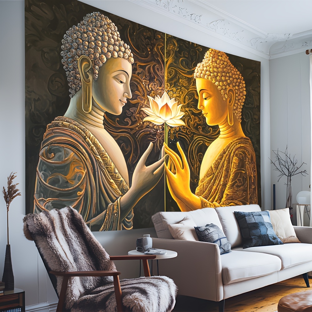 Buddha Lotus Wall Tapestry Spi - đánh giá và giá Interior Design Zen Style