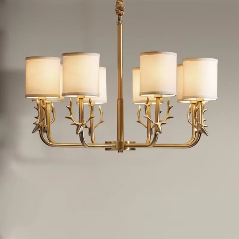 Copper Chandelier for Living R - đánh giá và giá Interior Design Hall