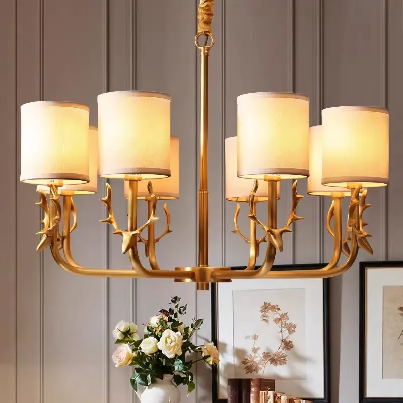 Copper Chandelier for Living R - đánh giá và giá Interior Design Hall