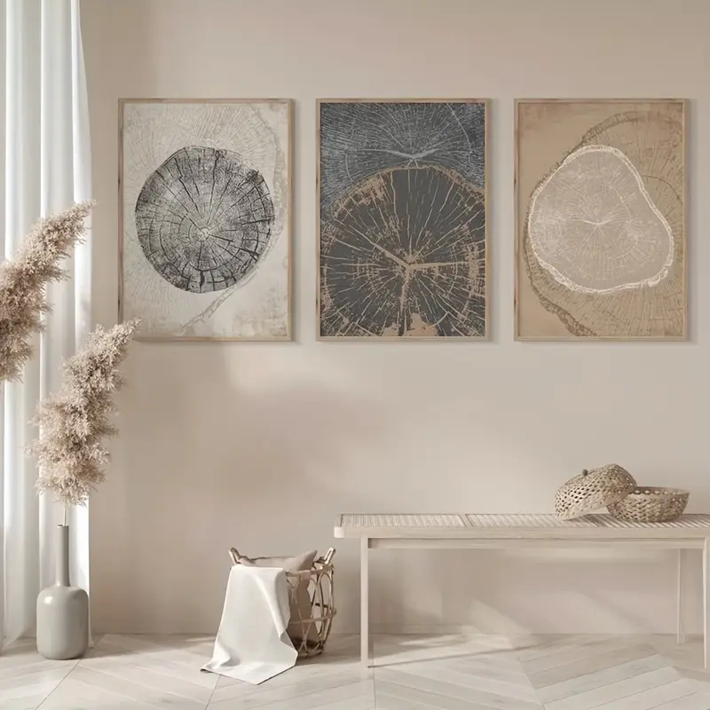 3pcs/Set Nordic-style Tree Rin - đánh giá và giá Abstract Canvas Set