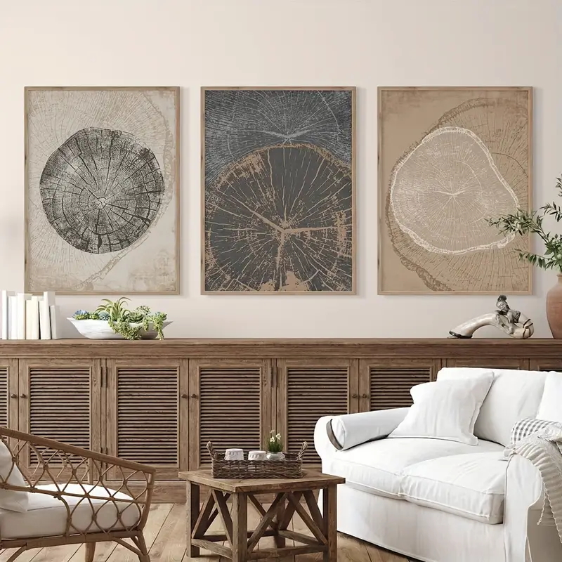 3pcs/Set Nordic-style Tree Rin - đánh giá và giá Abstract Canvas Set