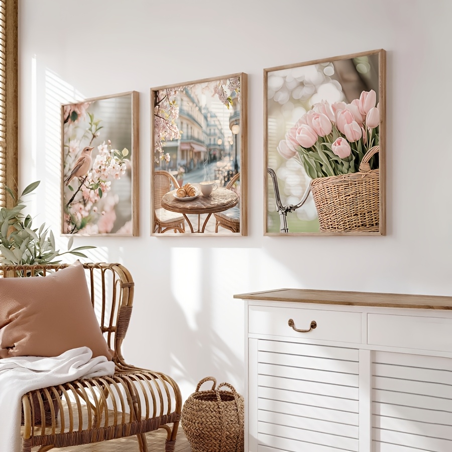 3pcs/set Romantic Paris Street - đánh giá và giá Abstract Canvas Set