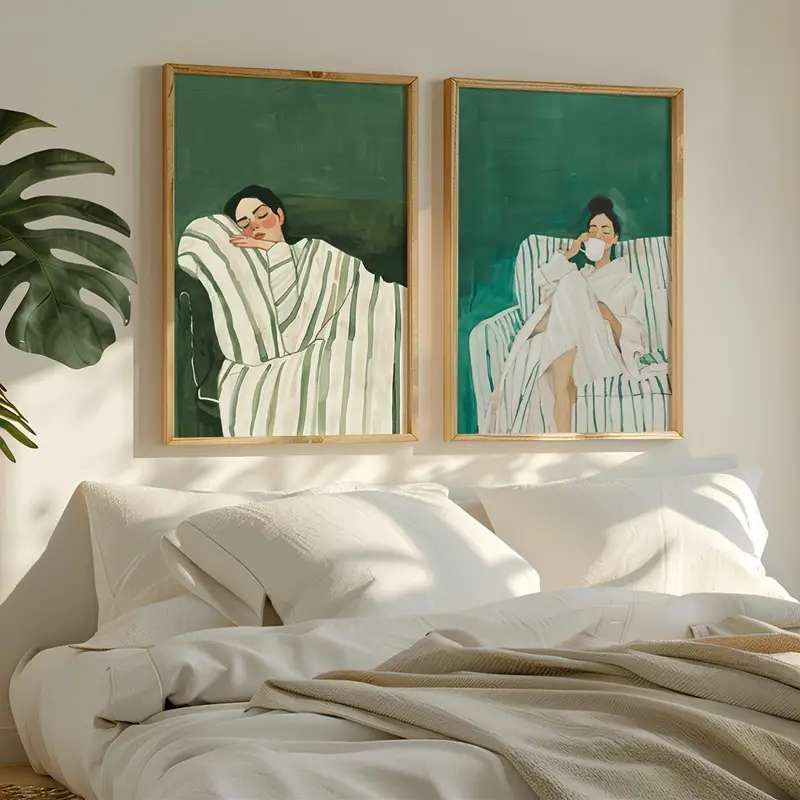 2pcs/Set Abstract Figure Emera - đánh giá và giá Abstract Canvas Set
