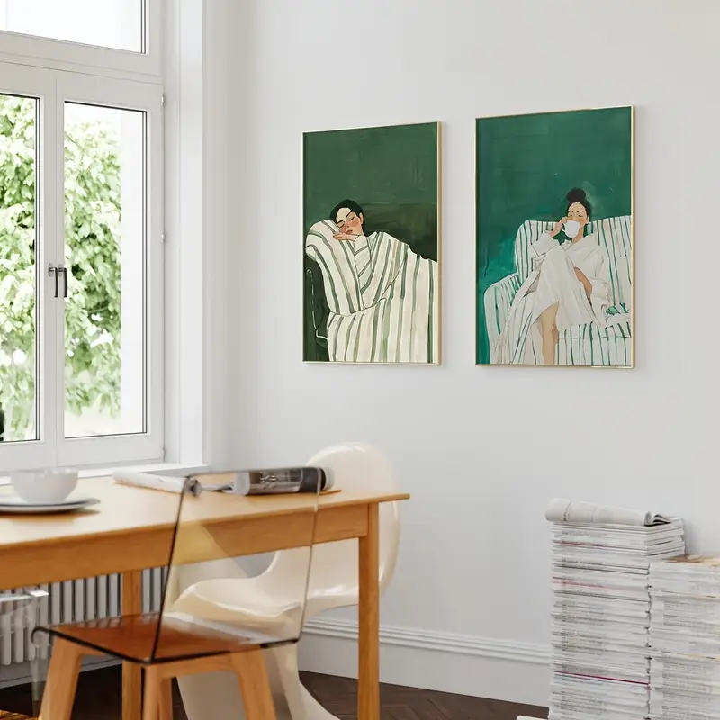 2pcs/Set Abstract Figure Emera - đánh giá và giá Abstract Canvas Set