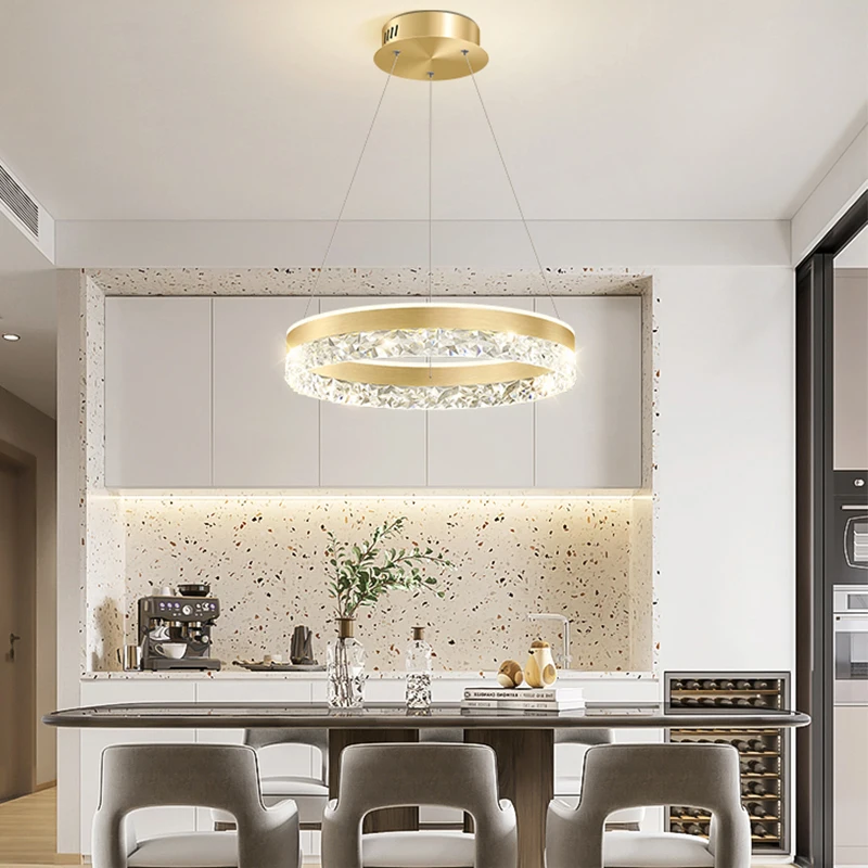 Modern Luxury Crystal LED Pend - đánh giá và giá Interior Design Hall
