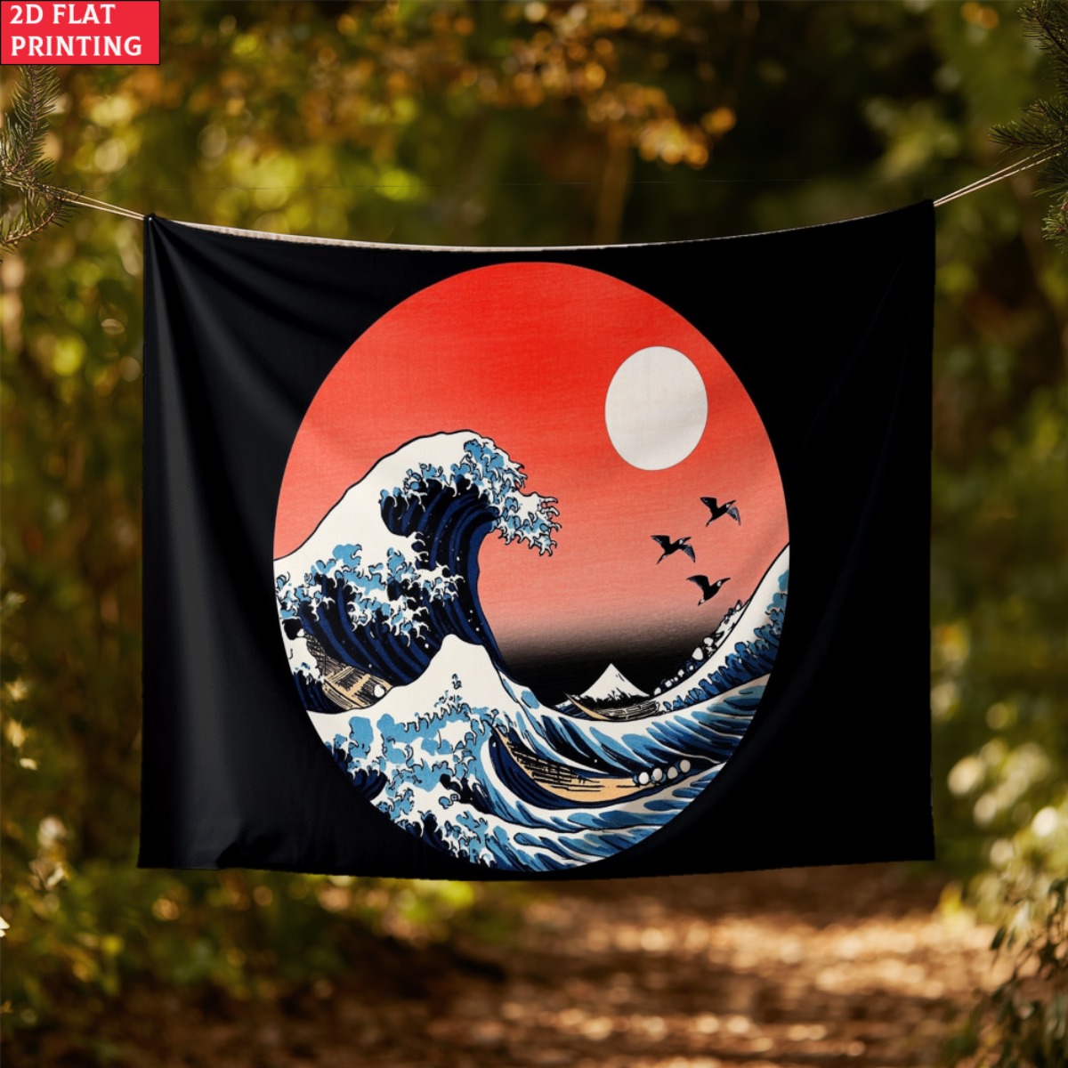 unframed Japanese Wave Sunset  - đánh giá và giá Interior Design Zen Style